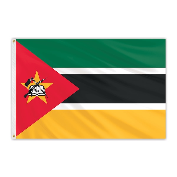 Global Flags Unlimited Mozambique Outdoor Nylon Flag 5'x8' 202476